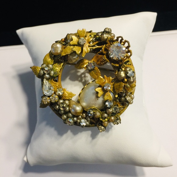 Original By Robert Jewelry Original By Robert Crystal Pearl Broochpendant Poshmark